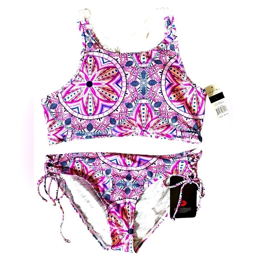Marilyn Monroe NWT Pink, Purple and Blue Bikini Set, Women’s Size Large